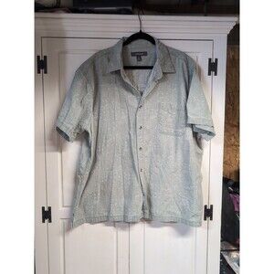 Croft &Barrow Shirt Mens XXL Green Tropical Button Up Short Sleeve. 100%cotton